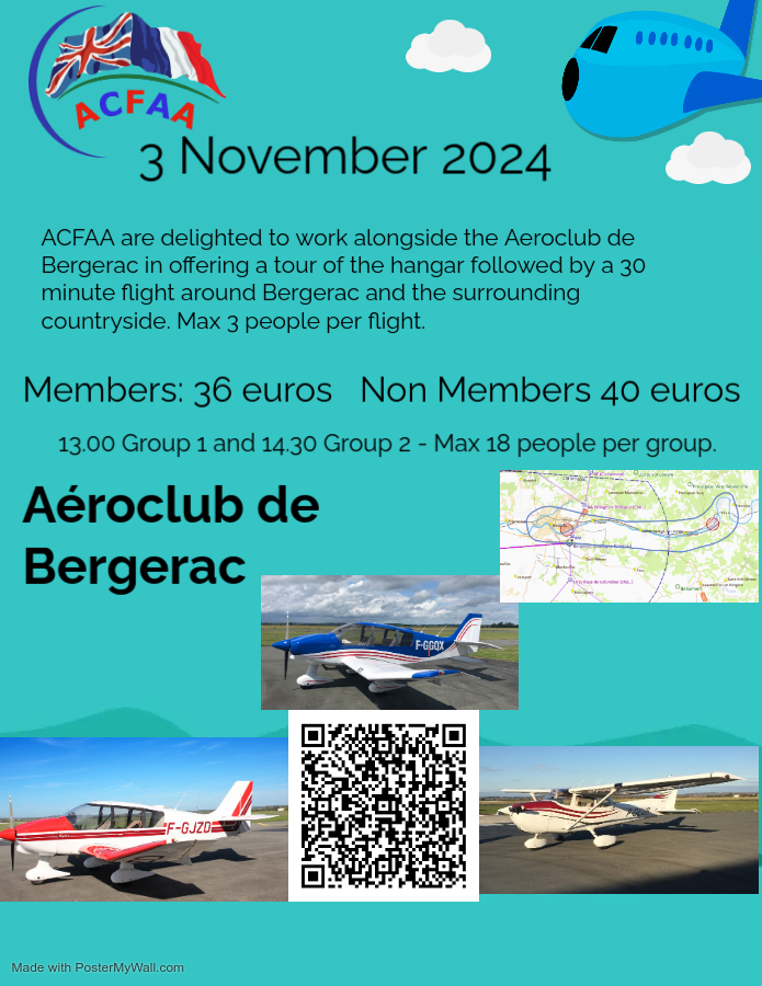 Aéroclub de Bergerac flights 3rd November 2024